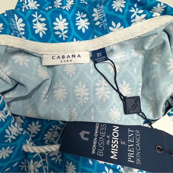 Cabana Life Blue and White Floral Cover-Up cover up size 2X NWT - Picture 7 of 10